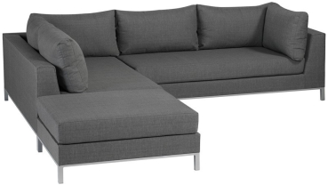 EXOTAN® Sicilie Gartenlounge Nanotex Stein-Grau Links